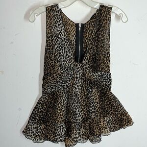 Dolce & Gabbana Silk Animal Print Top